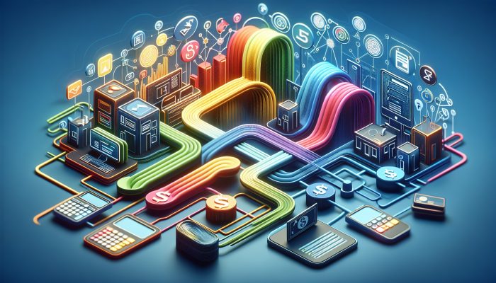 Debt Consolidation Loan Wins on a Budget: Smart Strategies | DCL Colourful, interconnected financial paths illustrating various UK debt consolidation loans leading to a single payment.
