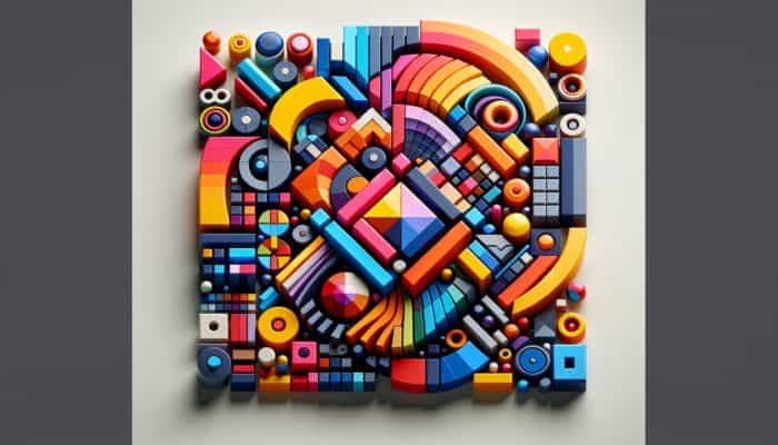 Bold, solid colour blocks in a striking pattern used in logo, ad, and packaging for clarity and recognisability.