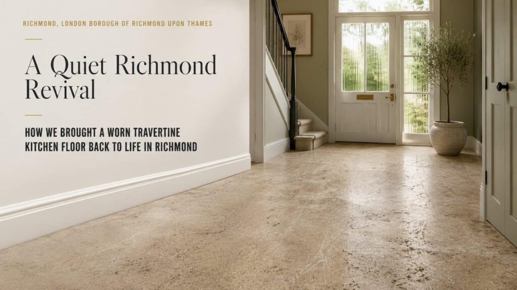 Travertine Kitchen Floor Revitalisation Services in Richmond