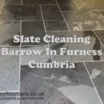 Grey Slate Floor in Barrow Still Stained After Cleaning